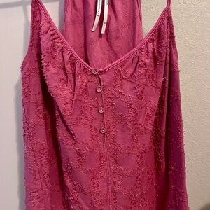Anthropologie Pink Textured Top